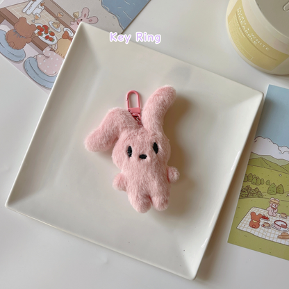 Fluffy Pink Bunny Bag Accessory