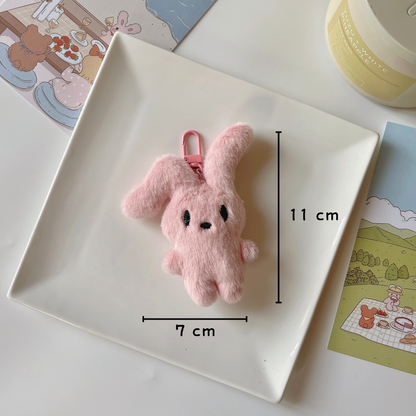 Fluffy Pink Bunny Bag Accessory