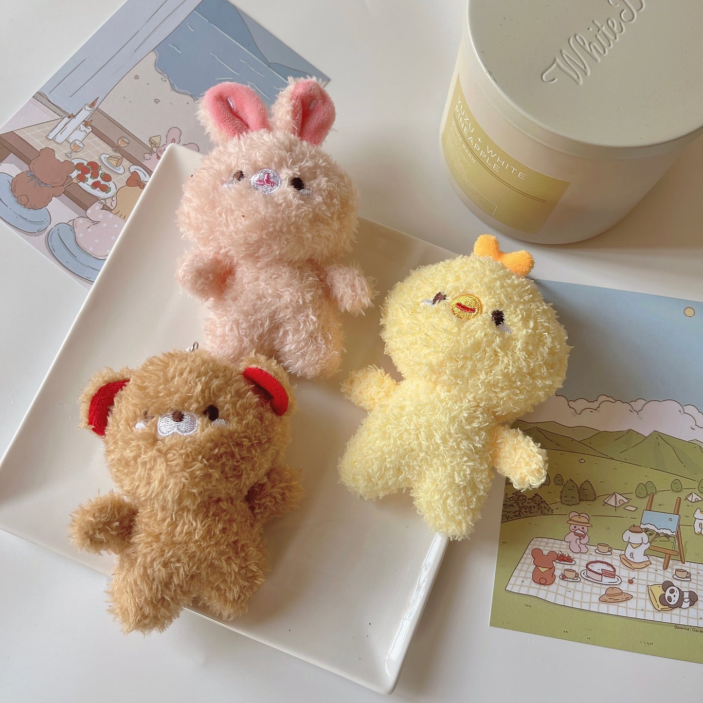 Soft Plush Animal Bag Accessory