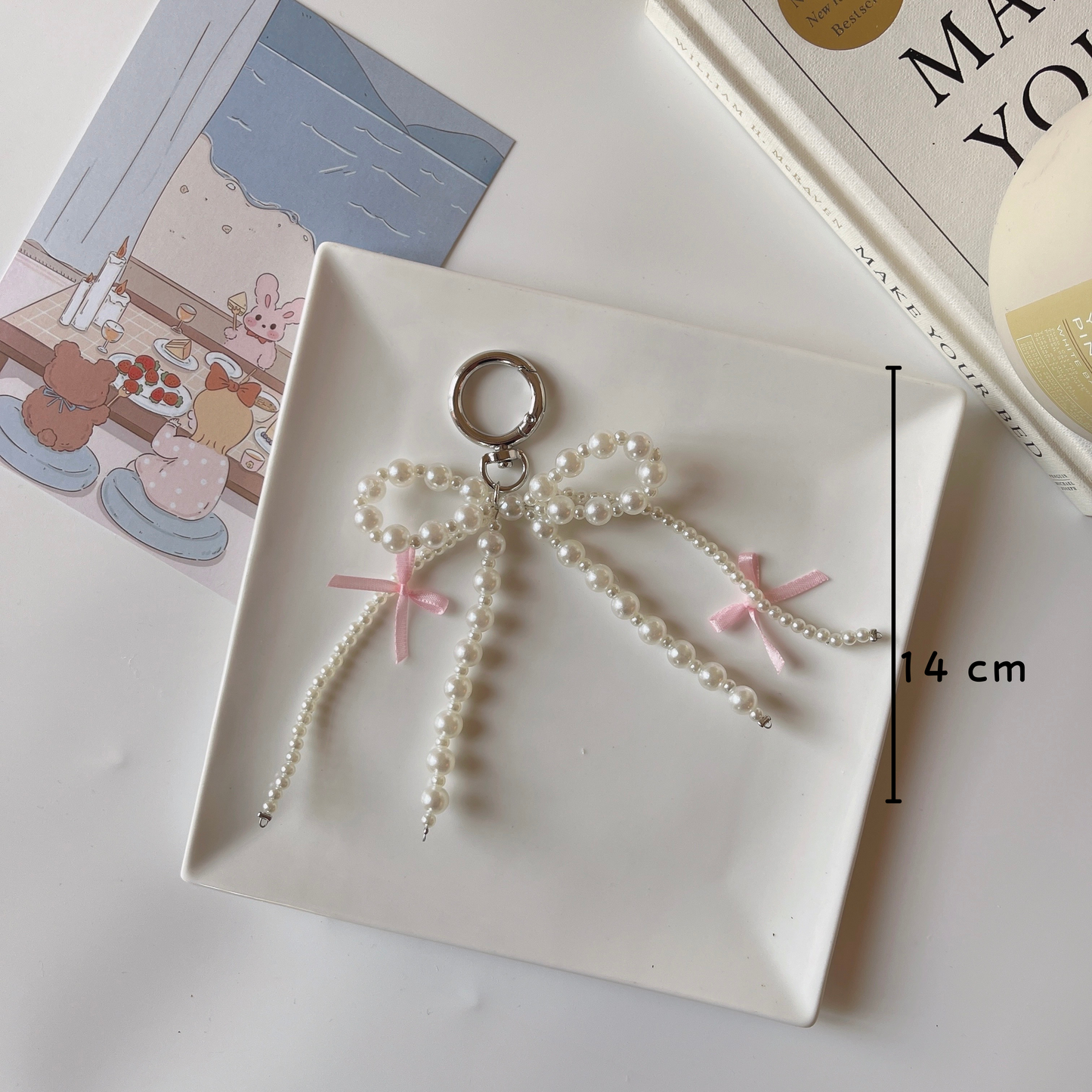 Elegant Pearl Bag Charm